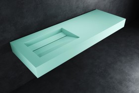 London Hi-Macs® Wall-Hung Washbasin | Emerald